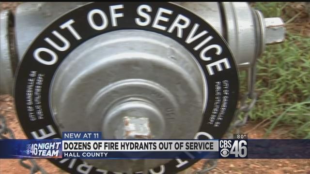Dozens of fire hydrants out of service