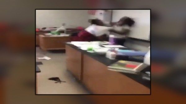 Fight between teacher, staff member caught on video - CBS46 News Atlanta