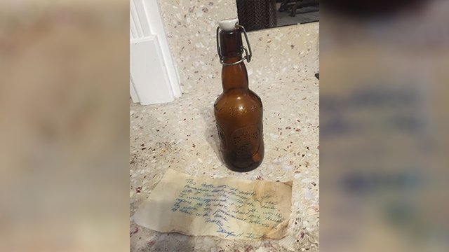 Acworth man's note inside bottle found 36 years after he threw it in the ocean