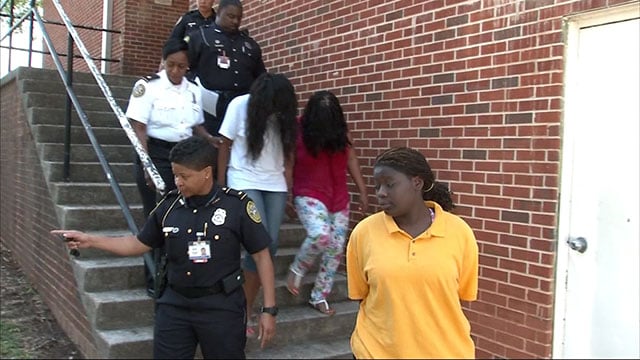 arrested students county clayton police schools adults brawl mother drew charles arrest incites georgia chief cbs46 student graves tamica