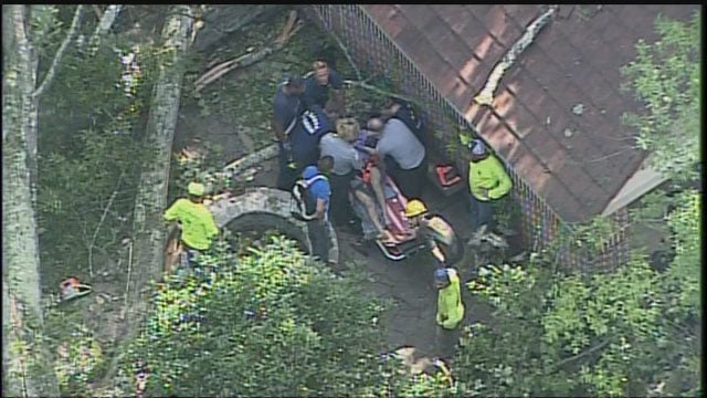 Rescue Crews Free Man Stuck Under Tree Cbs46 News