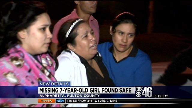 Missing 7-year-old girl found safe in Alpharetta - CBS46 News