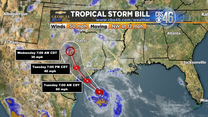 Tropical Storm Bill to bring more heavy rain for Texas - 3TV | CBS 5